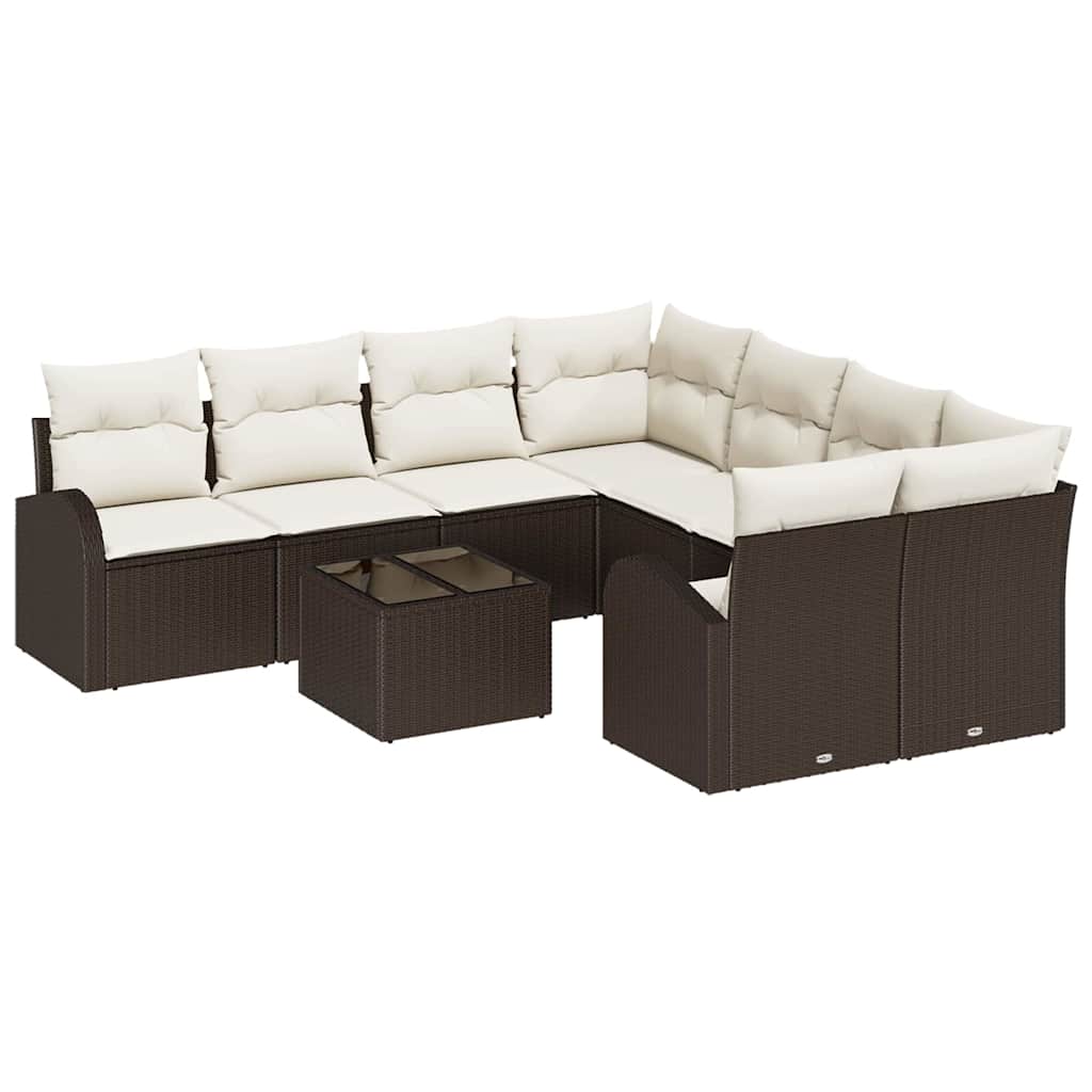vidaXL Zestaw Sof na Ogród Brązowy 55 x 55 x 37 cm polirattan