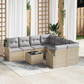 vidaXL Zestaw Sof na Ogród Beżowy 55 x 55 x 37 cm polirattan