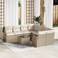 vidaXL Zestaw Sof na Ogród Beżowy 55 x 55 x 37 cm polirattan