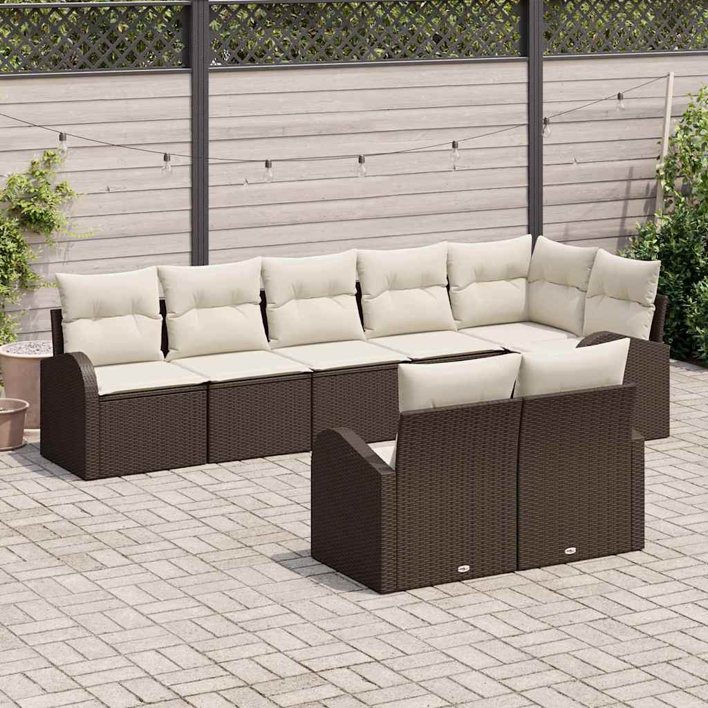 vidaXL Zestaw Sof na Ogród 8 pcs polirattan