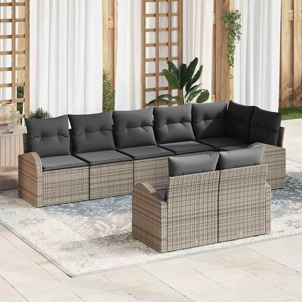 vidaXL Zestaw Sof na Ogród 8 pcs polirattan