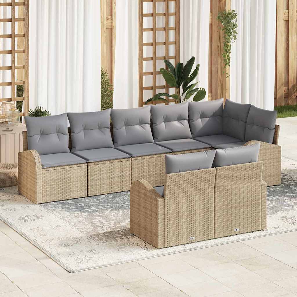 vidaXL Zestaw Sof na Ogród 8 pcs polirattan