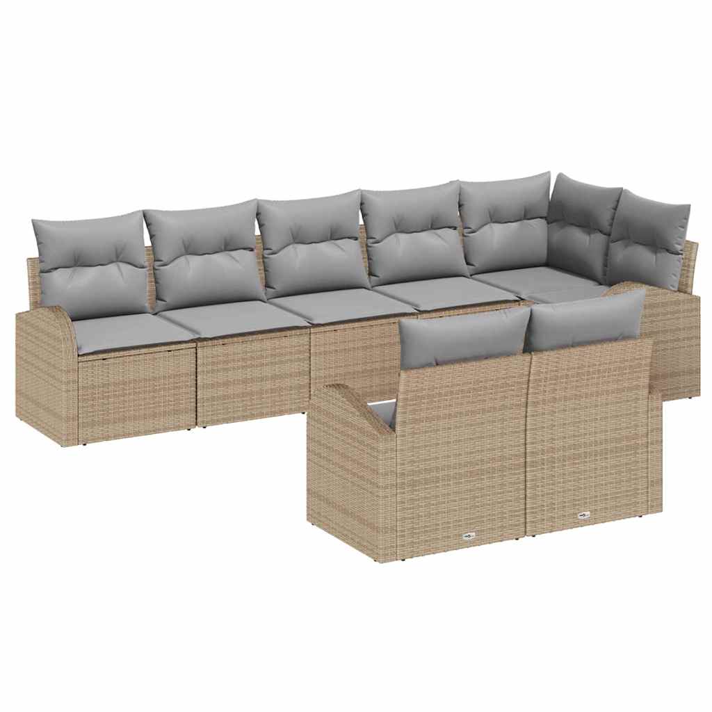 vidaXL Zestaw Sof na Ogród 8 pcs polirattan