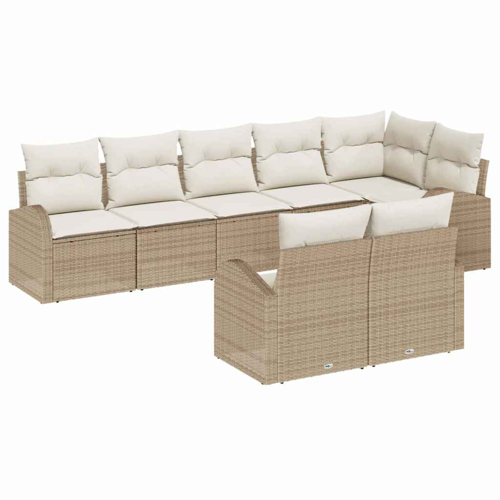 vidaXL Zestaw Sof na Ogród Beżowy i kremowy 55 x 55 x 37 cm polirattan