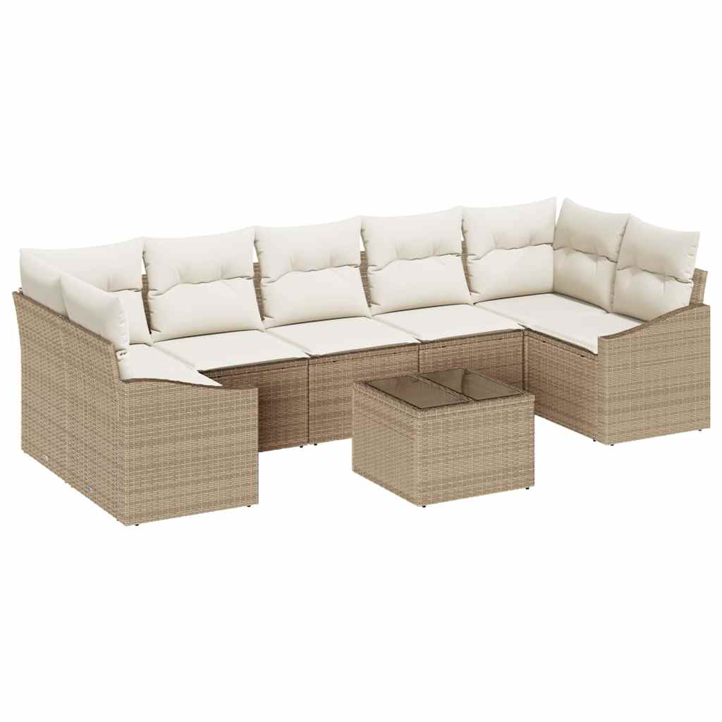 vidaXL Zestaw Sof Beżowy i kremowy 55 x 55 x 37 cm polirattan