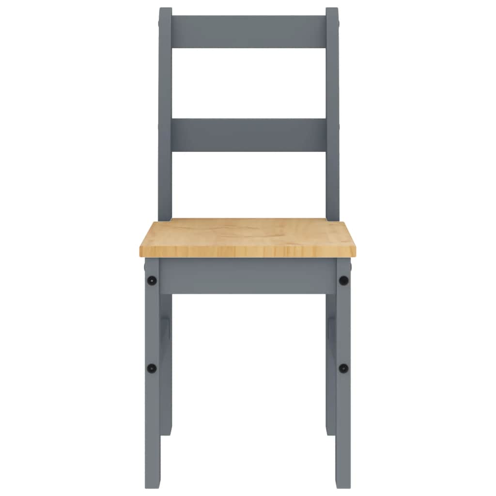 vidaXL 5-częściowy zestaw jadalny PANAMA Szary lite drewno sosnowe