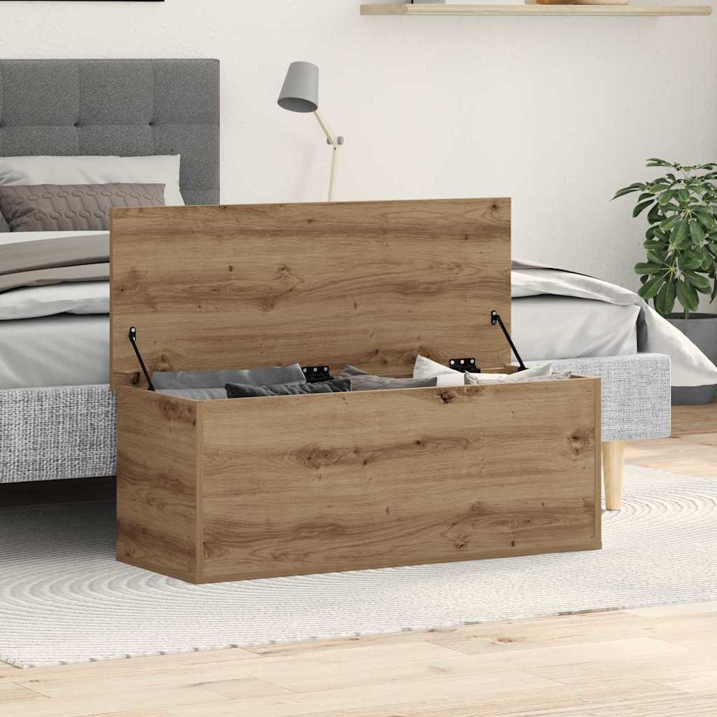 vidaXL Skrzynia do przechowywania Dąb rzemieślniczy 90 x 35 x 35 cm