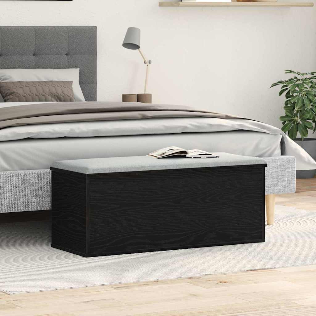 vidaXL Skrzynia do przechowywania Czarny Dąb 90 x 35 x 35 cm