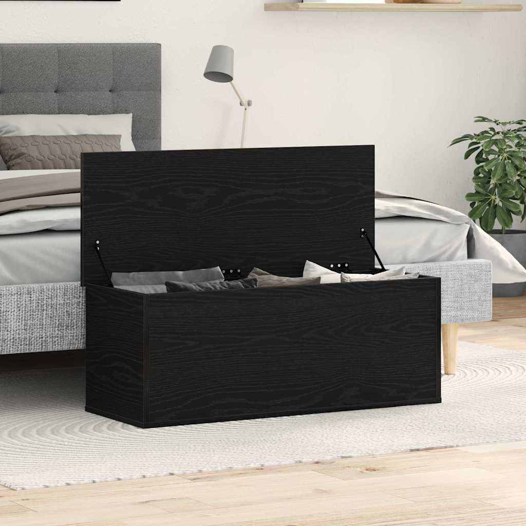 vidaXL Skrzynia do przechowywania Czarny Dąb 90 x 35 x 35 cm