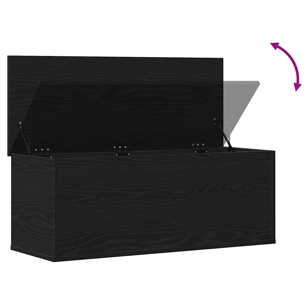 vidaXL Skrzynia do przechowywania Czarny Dąb 90 x 35 x 35 cm