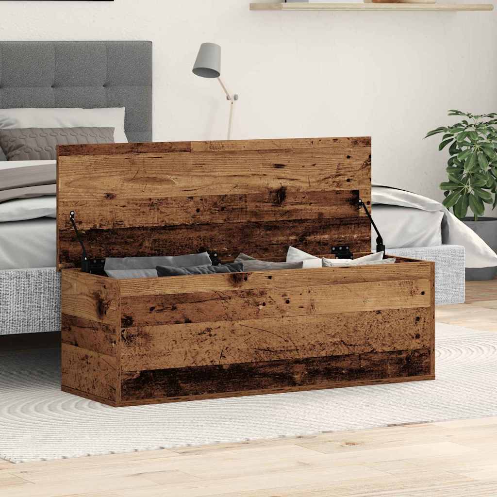 vidaXL Skrzynia do przechowywania Stare drewno 102 x 35 x 35 cm