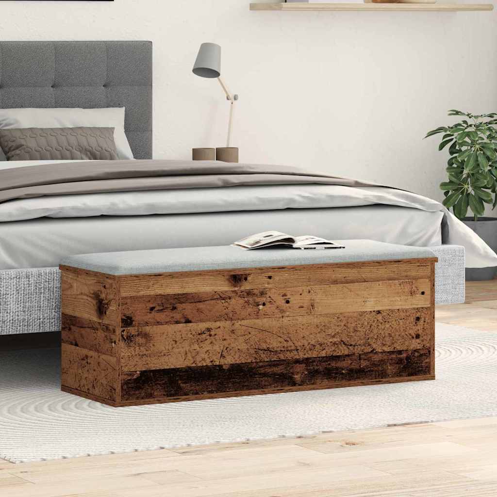 vidaXL Skrzynia do przechowywania Stare drewno 102 x 35 x 35 cm