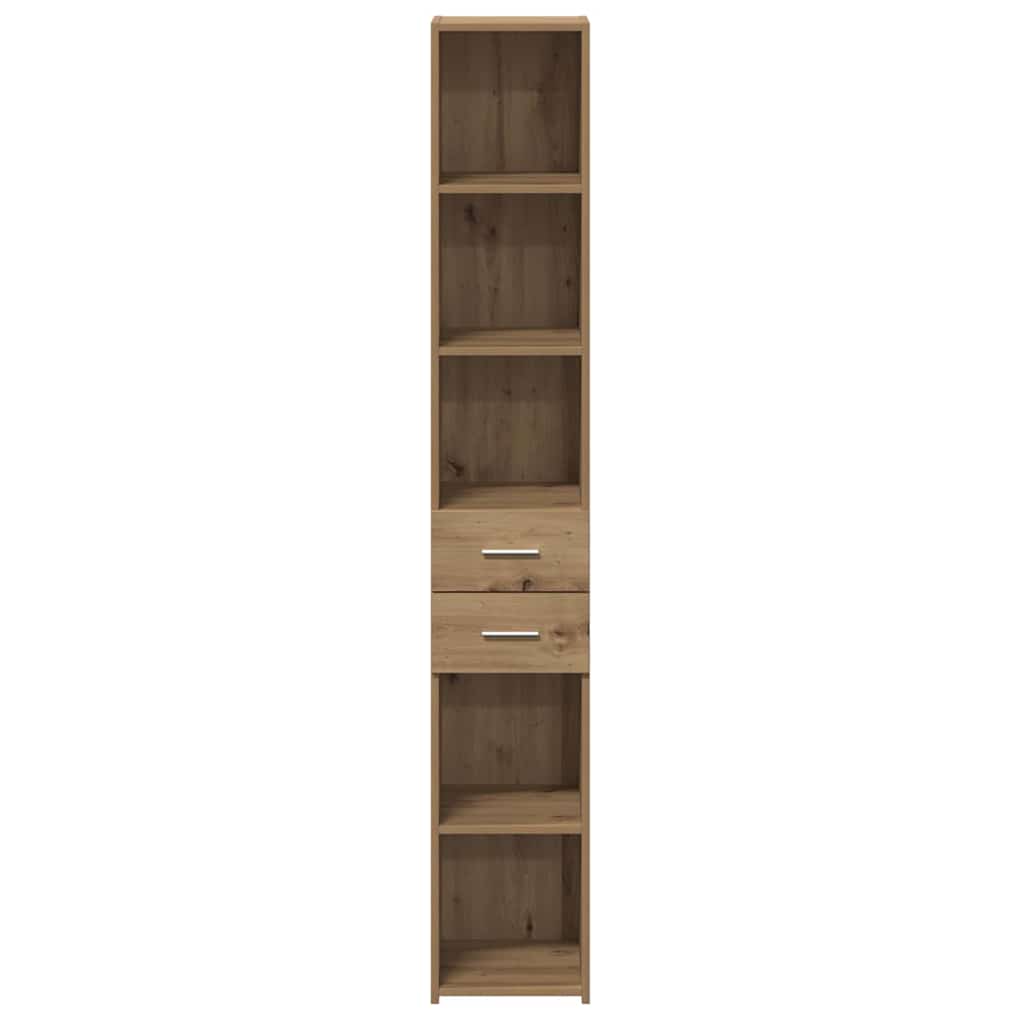 vidaXL Półka na książki Dąb rzemieślniczy 30 x 42.4 x 185.2 cm