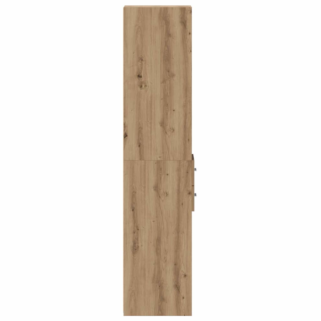 vidaXL Półka na książki Dąb rzemieślniczy 30 x 42.4 x 185.2 cm