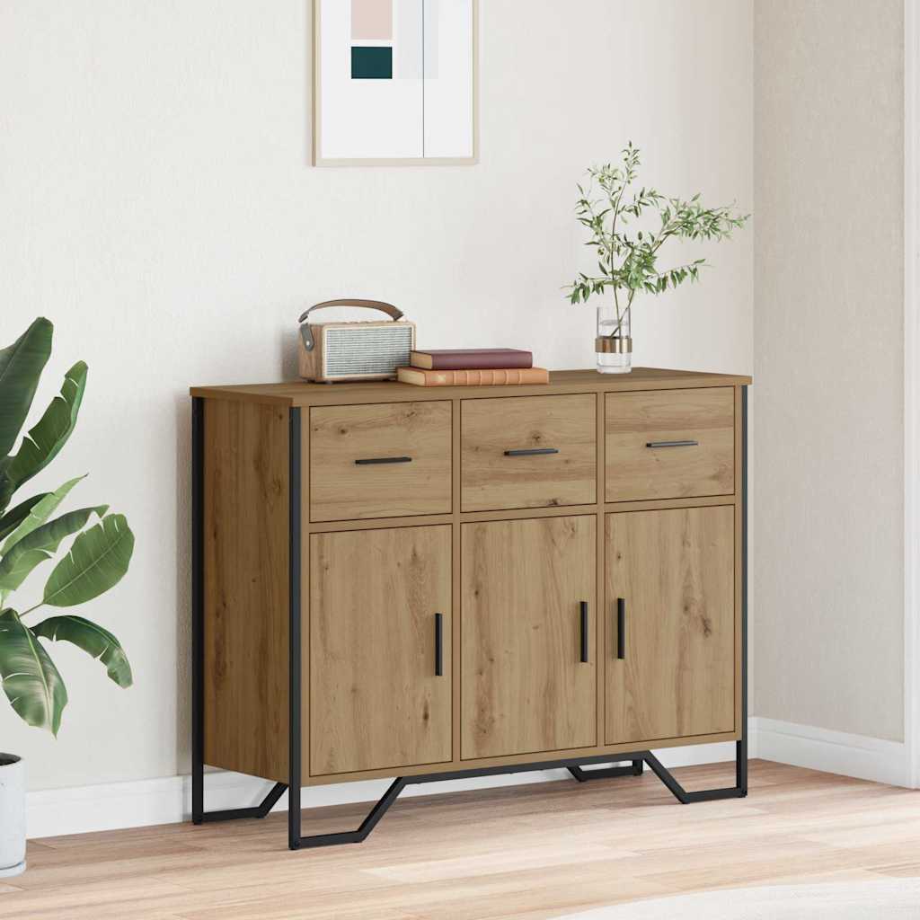 vidaXL Bufet z szufladą Dąb rzemieślniczy 97 x 32,5 x 74,5 cm