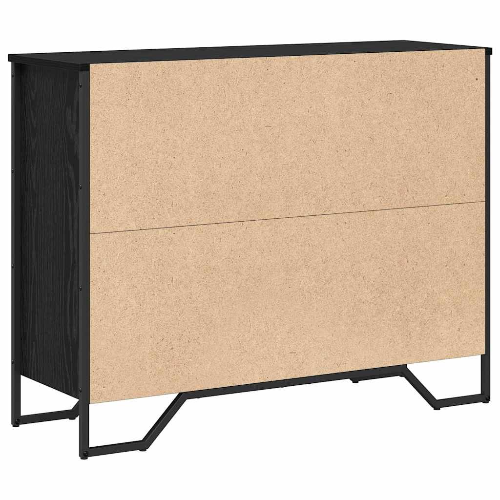 vidaXL Bufet z szufladą Czarny Dąb 97 x 32,5 x 74,5 cm
