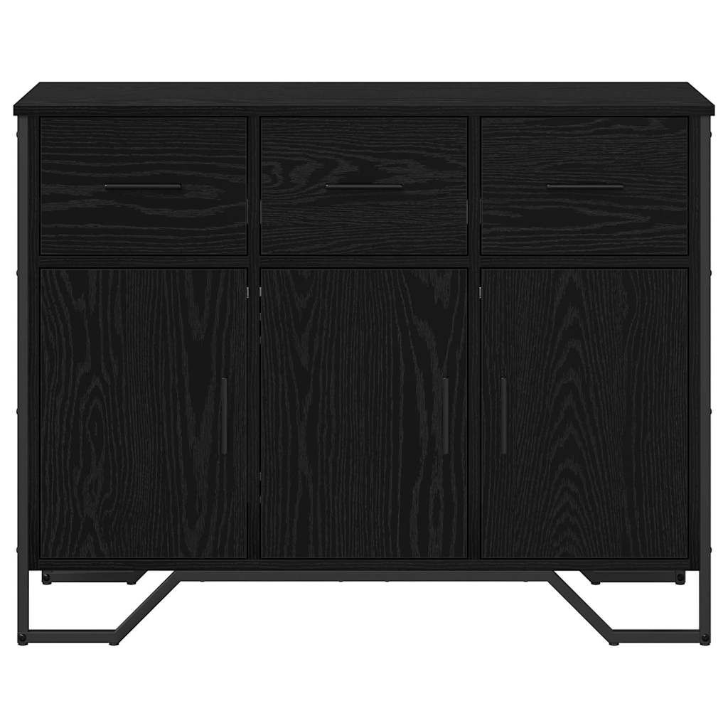 vidaXL Bufet z szufladą Czarny Dąb 97 x 32,5 x 74,5 cm