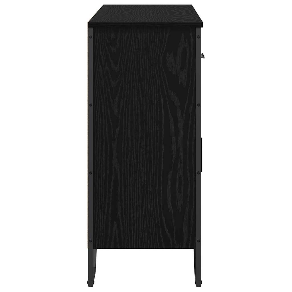 vidaXL Bufet z szufladą Czarny Dąb 97 x 32,5 x 74,5 cm