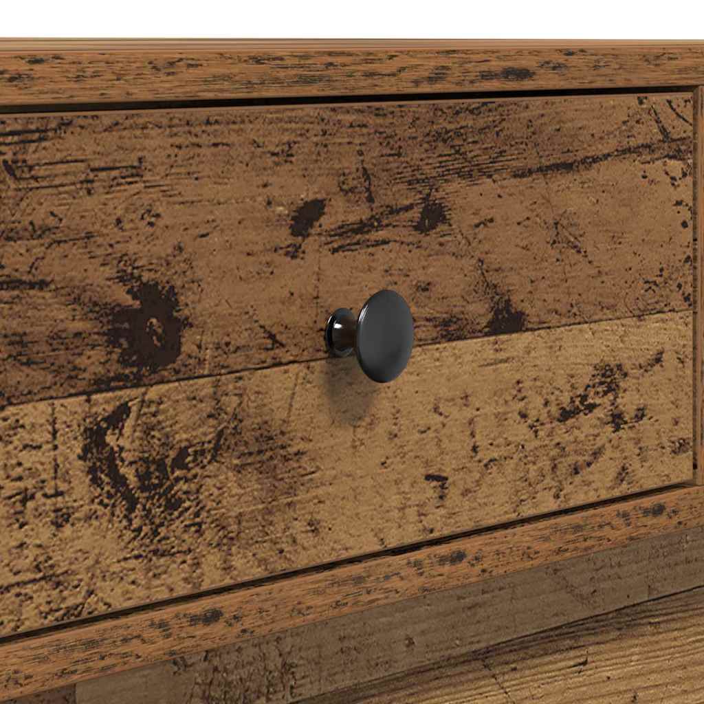 vidaXL Stolik kawowy Stare drewno 90 x 90 x 28 cm