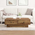 vidaXL Stolik kawowy Stare drewno 90 x 90 x 28 cm