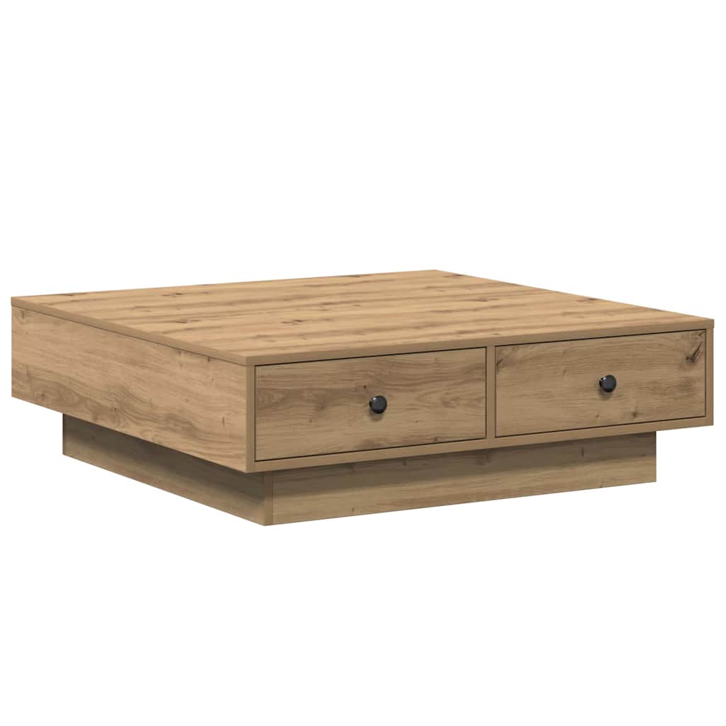 vidaXL Stolik kawowy Dąb rzemieślniczy 90 x 90 x 28 cm