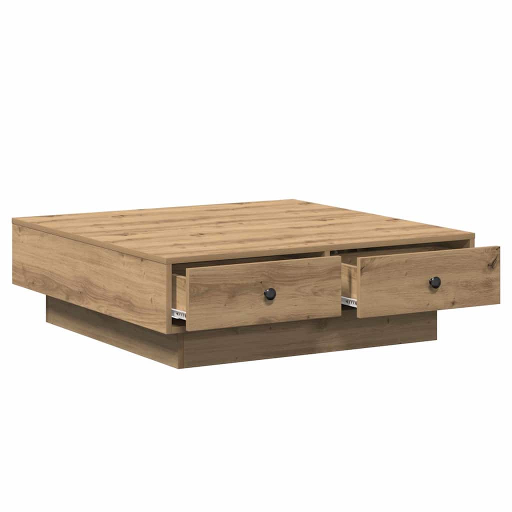 vidaXL Stolik kawowy Dąb rzemieślniczy 90 x 90 x 28 cm