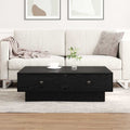 vidaXL Stolik kawowy Czarny Dąb 90 x 90 x 28 cm