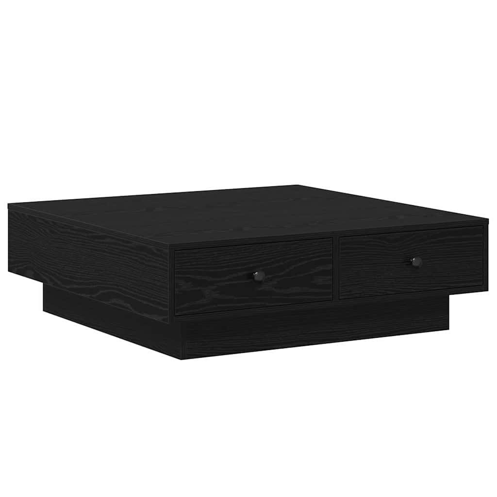 vidaXL Stolik kawowy Czarny Dąb 90 x 90 x 28 cm