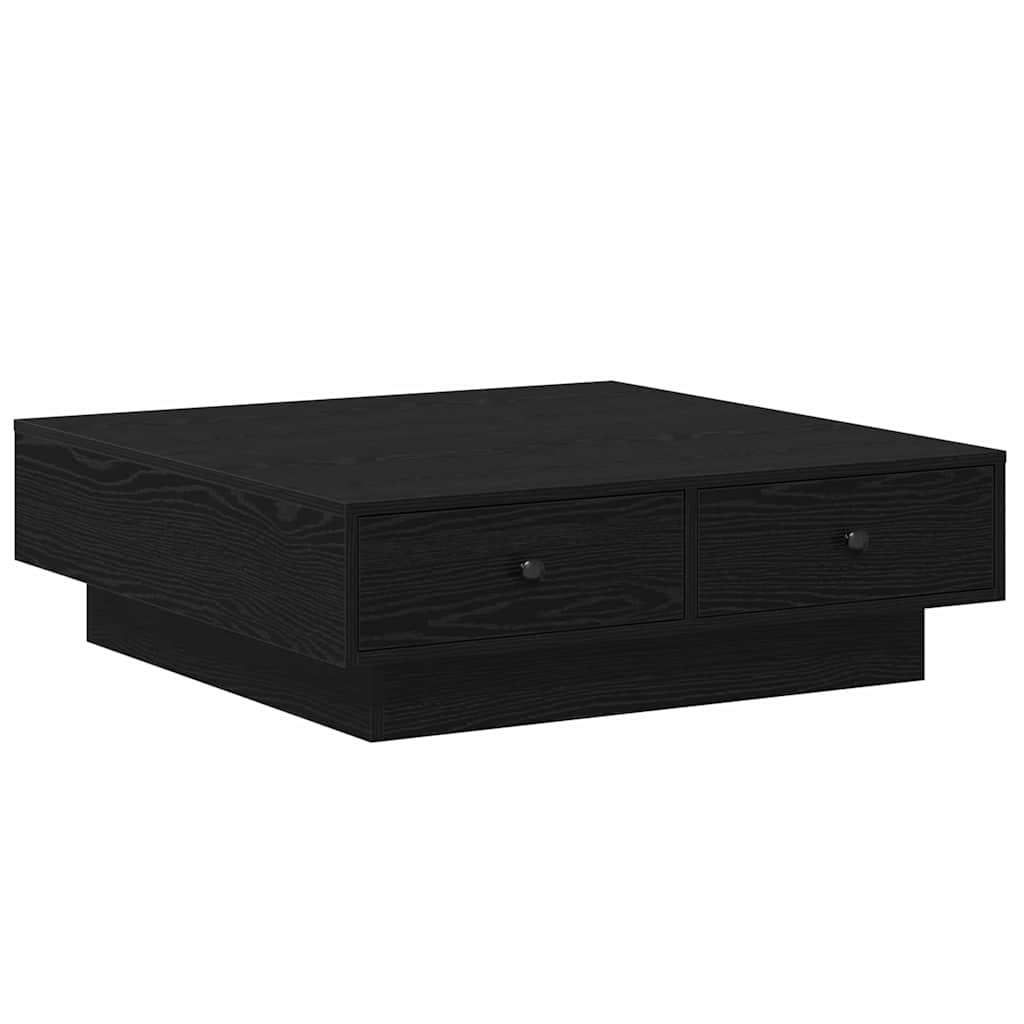 vidaXL Stolik kawowy Czarny Dąb 90 x 90 x 28 cm