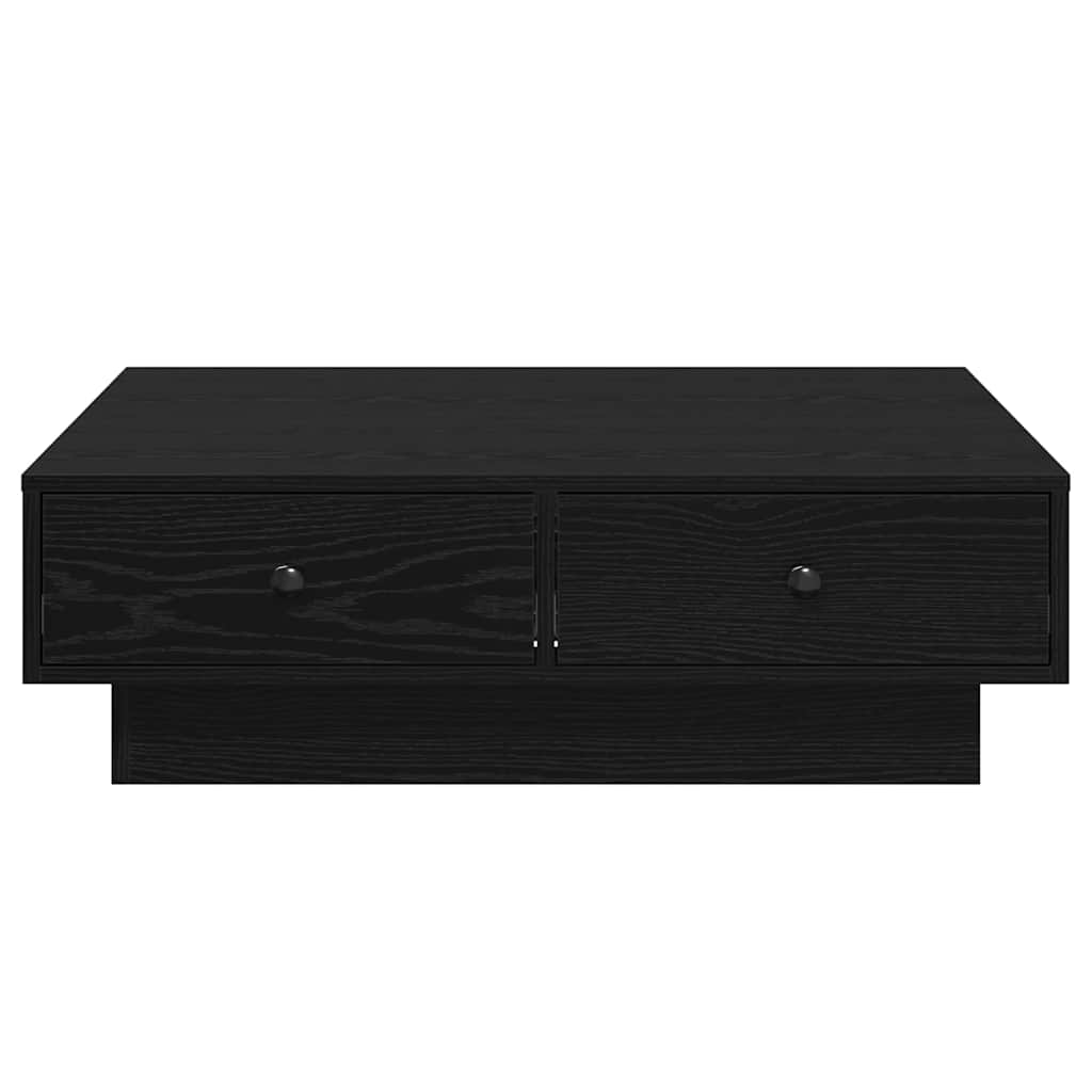 vidaXL Stolik kawowy Czarny Dąb 90 x 90 x 28 cm