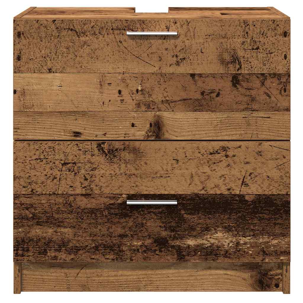 vidaXL Szafka Łazienkowa z szufladą Stare drewno 59 x 37 x 59 cm