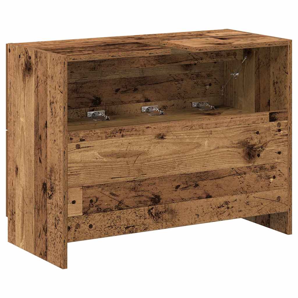 vidaXL Szafka Łazienkowa z szufladą Stare drewno 78 x 37 x 59 cm