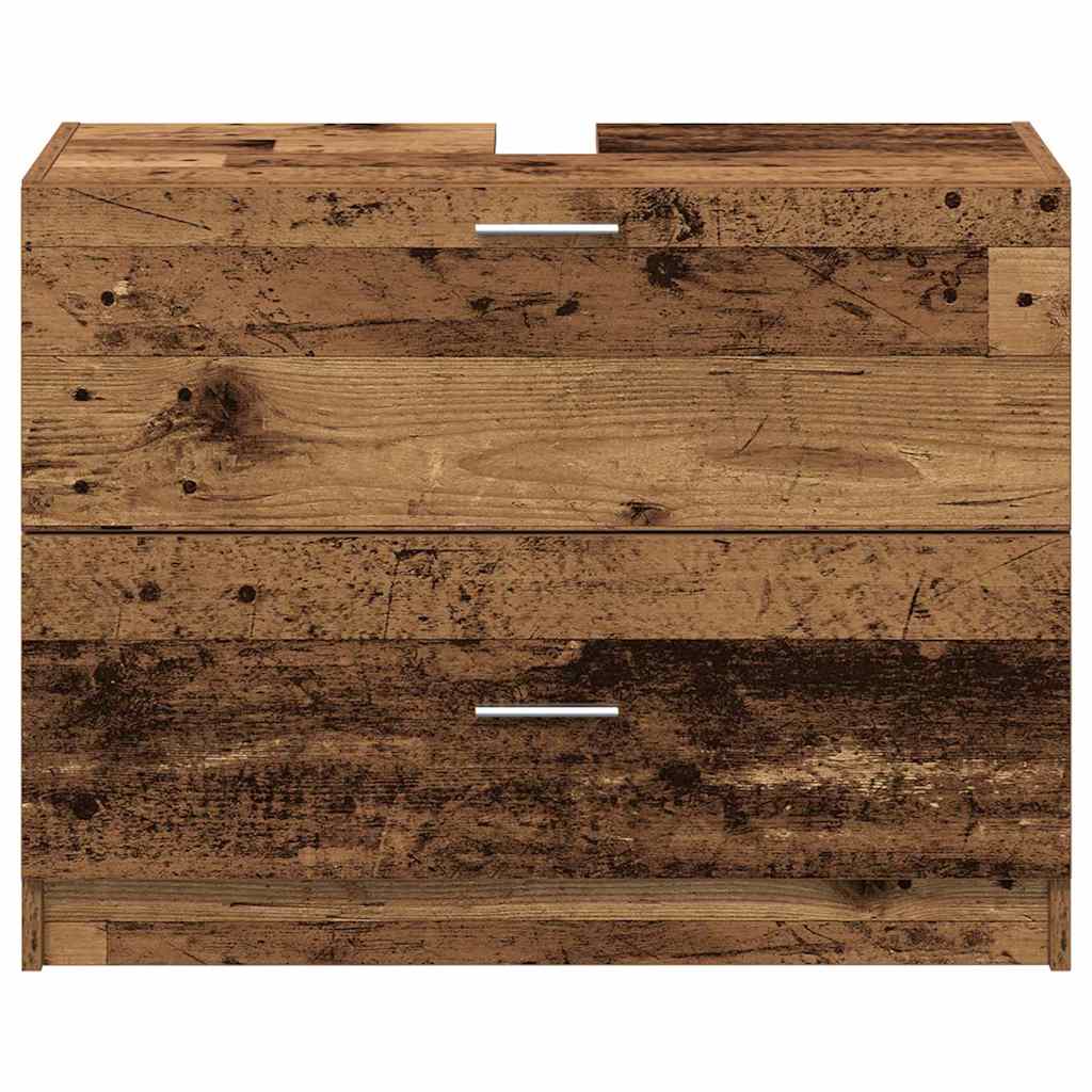 vidaXL Szafka Łazienkowa z szufladą Stare drewno 78 x 37 x 59 cm