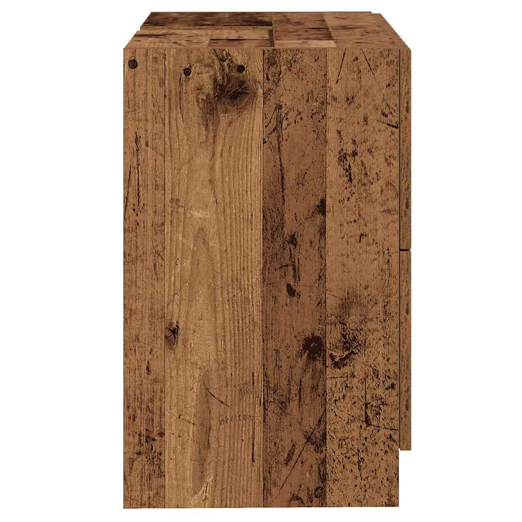 vidaXL Szafka Łazienkowa z szufladą Stare drewno 78 x 37 x 59 cm