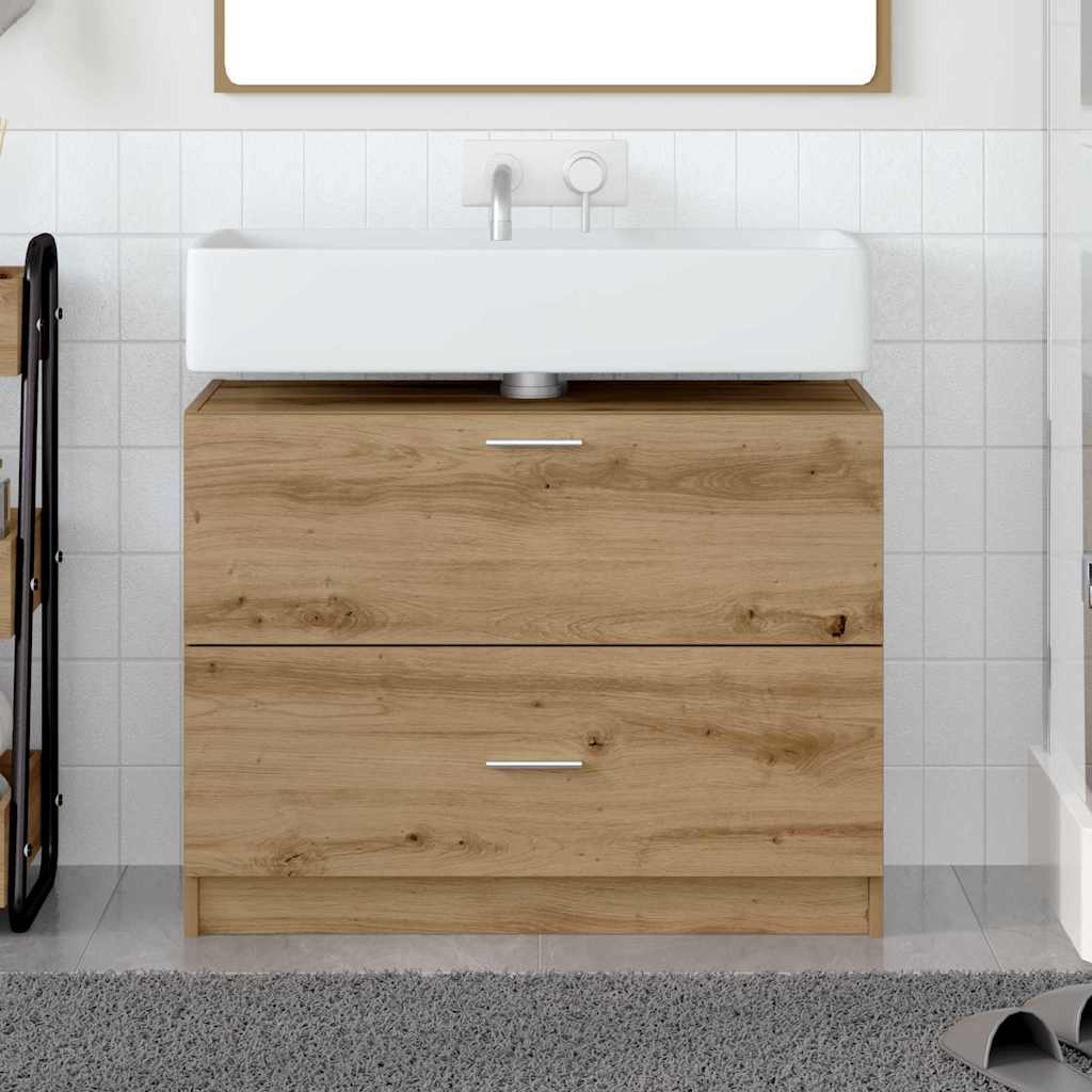 vidaXL Szafka Łazienkowa z szufladą Dąb rzemieślniczy 78 x 37 x 59 cm