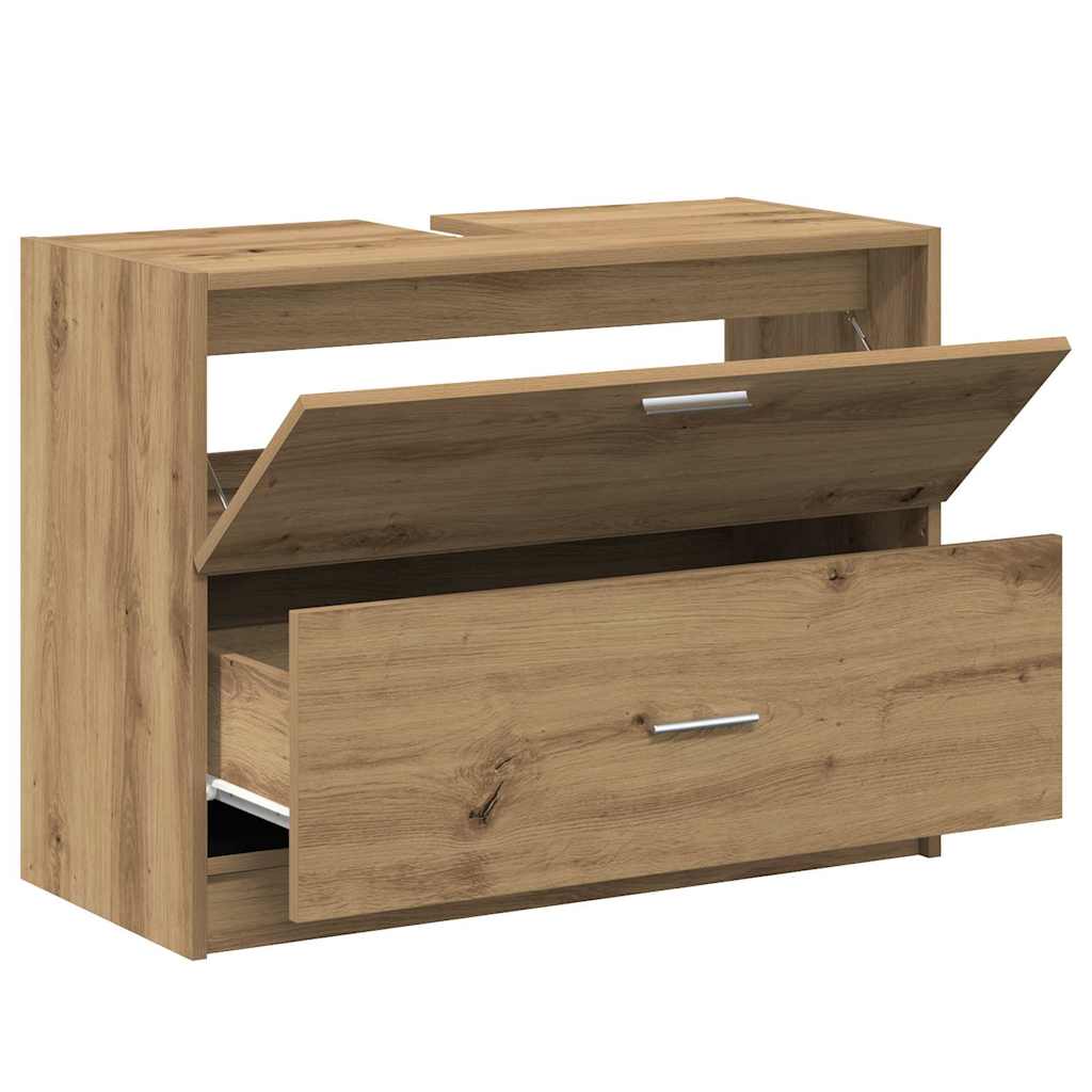 vidaXL Szafka Łazienkowa z szufladą Dąb rzemieślniczy 78 x 37 x 59 cm