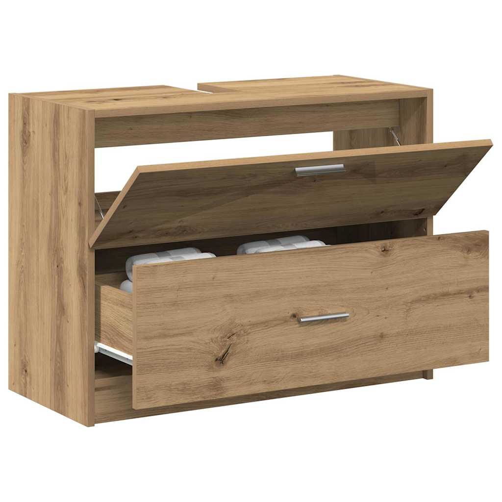 vidaXL Szafka Łazienkowa z szufladą Dąb rzemieślniczy 78 x 37 x 59 cm