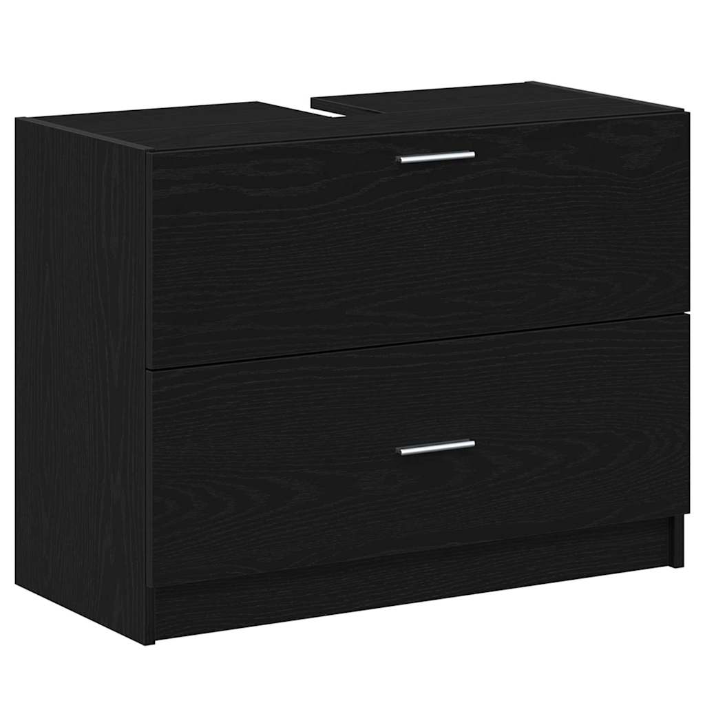 vidaXL Szafka Łazienkowa z szufladą z półką Czarny Dąb 78 x 37 x 59 cm