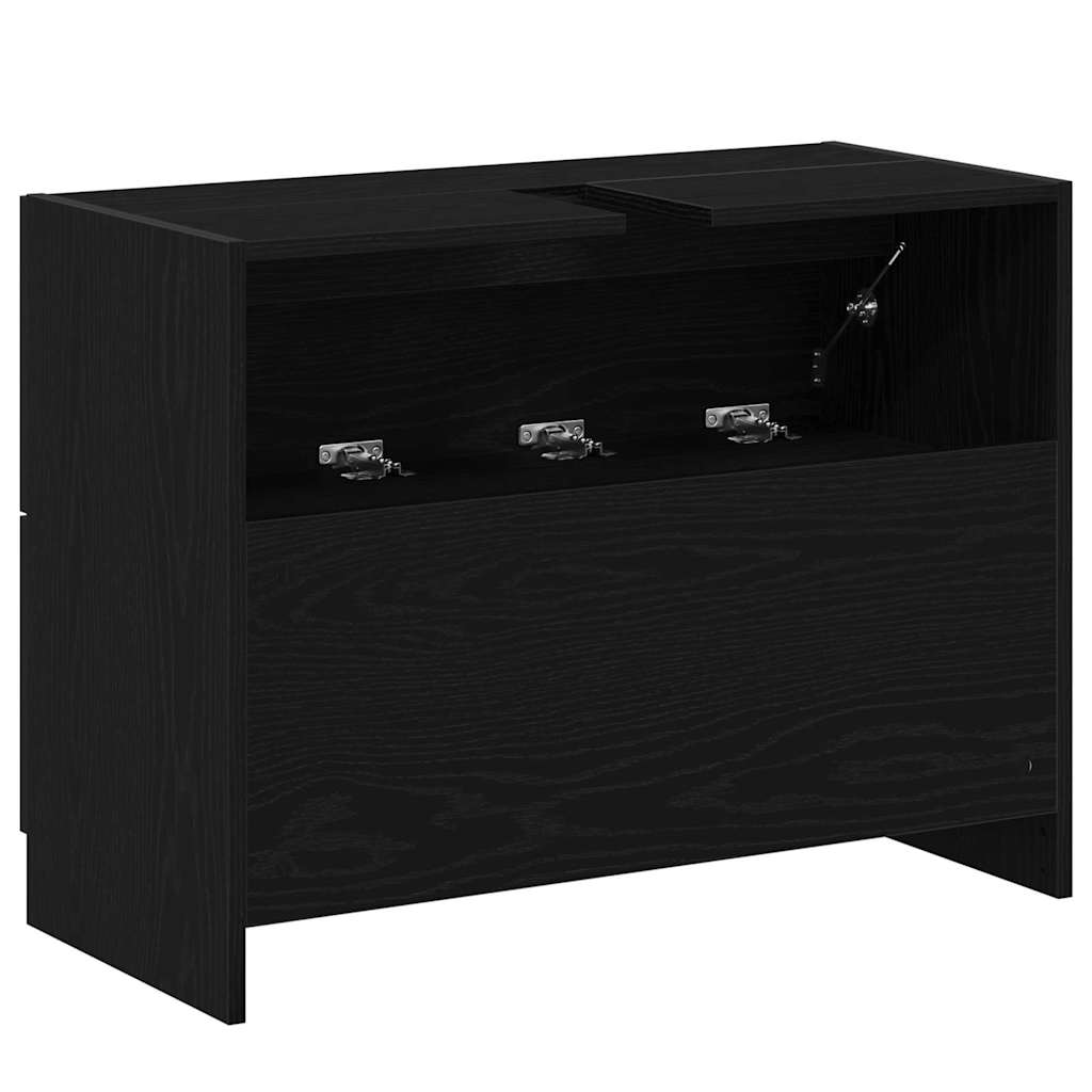 vidaXL Szafka Łazienkowa z szufladą z półką Czarny Dąb 78 x 37 x 59 cm