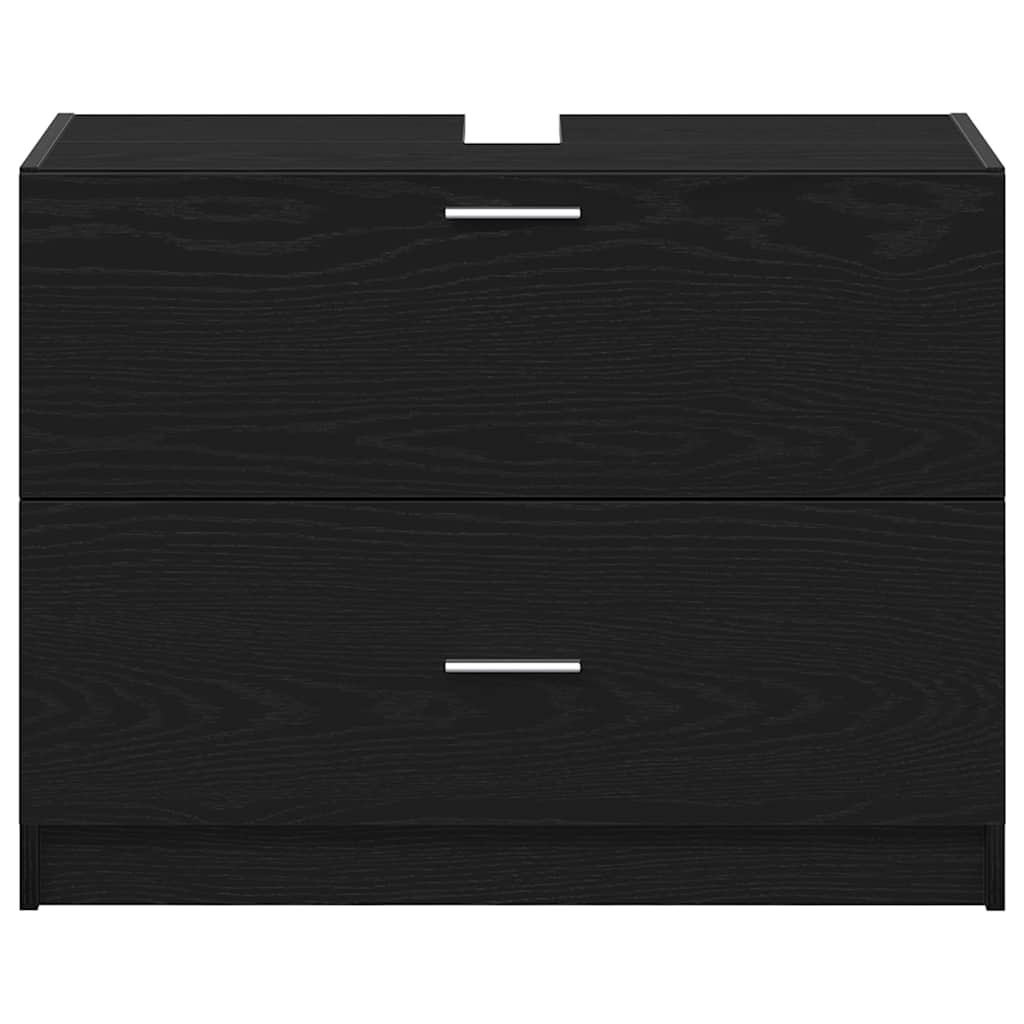 vidaXL Szafka Łazienkowa z szufladą z półką Czarny Dąb 78 x 37 x 59 cm