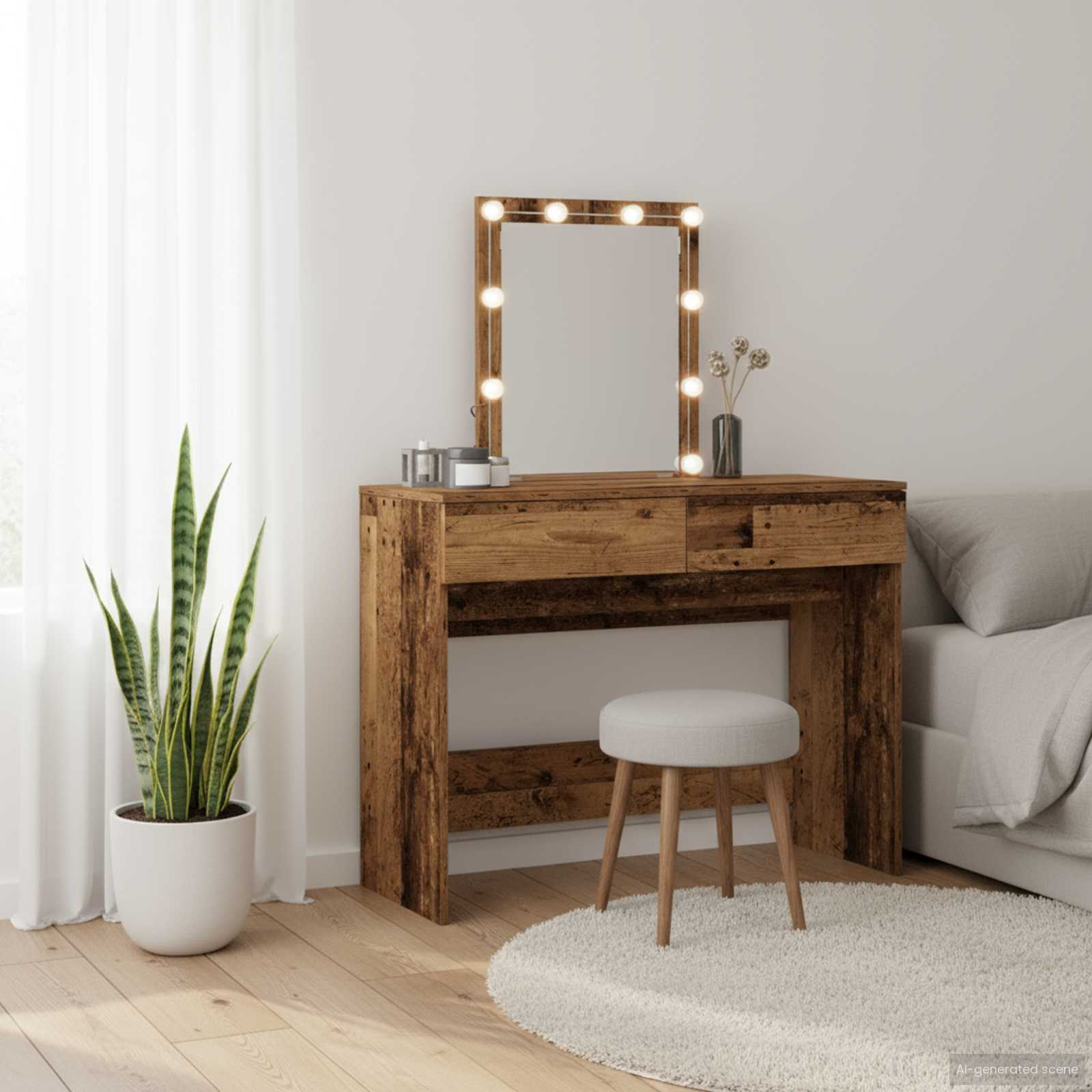 vidaXL Toaletka Stare drewno 100 x 40 x 130 cm Materiał drewnopochodny