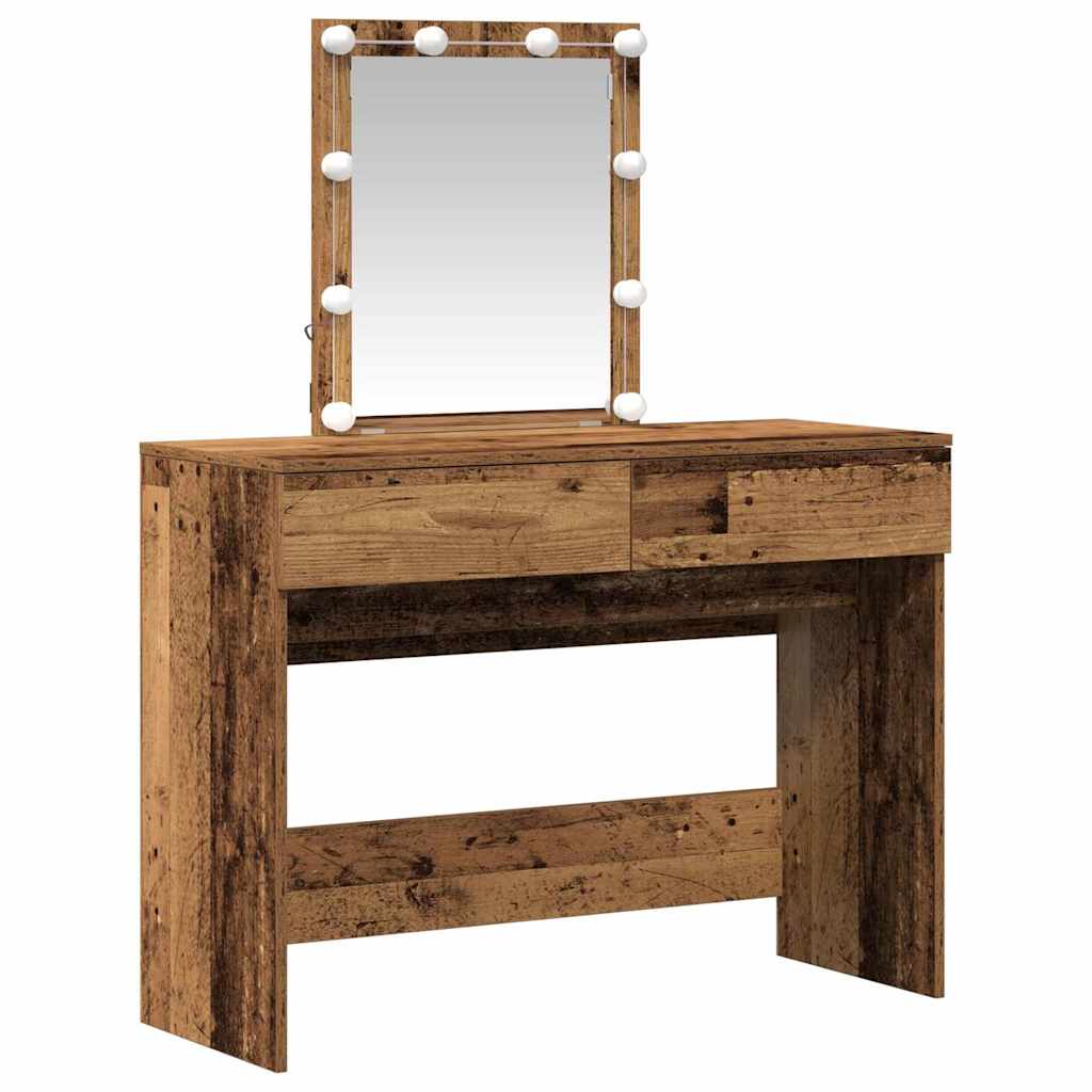 vidaXL Toaletka Stare drewno 100 x 40 x 130 cm Materiał drewnopochodny
