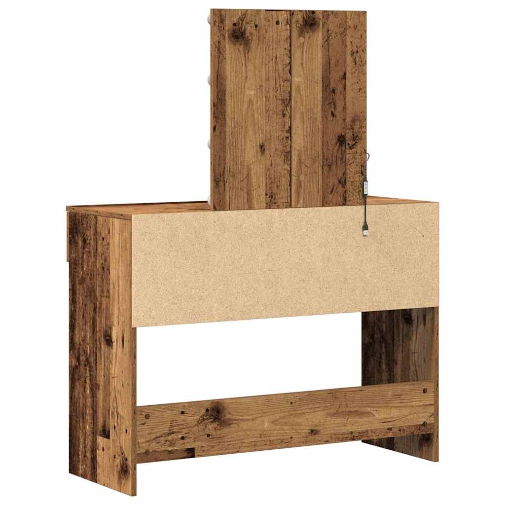 vidaXL Toaletka Stare drewno 100 x 40 x 130 cm Materiał drewnopochodny
