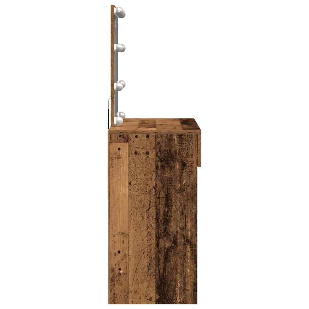 vidaXL Toaletka Stare drewno 100 x 40 x 130 cm Materiał drewnopochodny