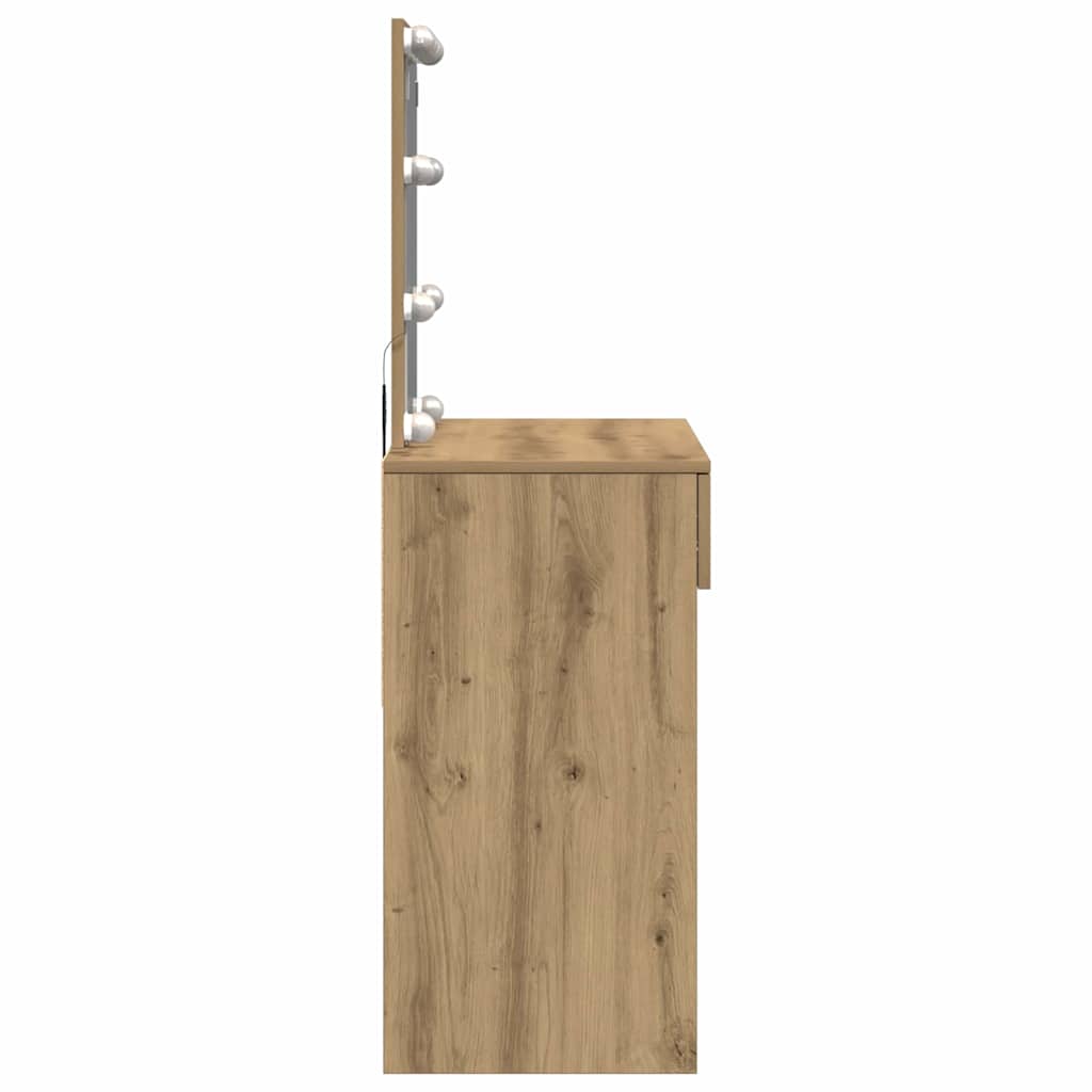 vidaXL Toaletka z szufladą Dąb rzemieślniczy 100 x 40 x 130 cm