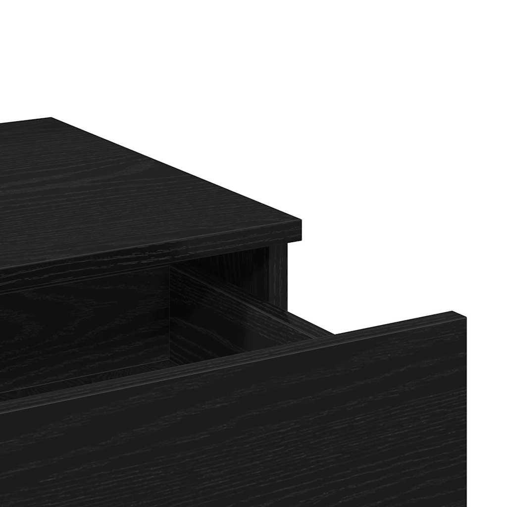 vidaXL Toaletka Czarny Dąb 100 x 40 x 130 cm Materiał drewnopochodny