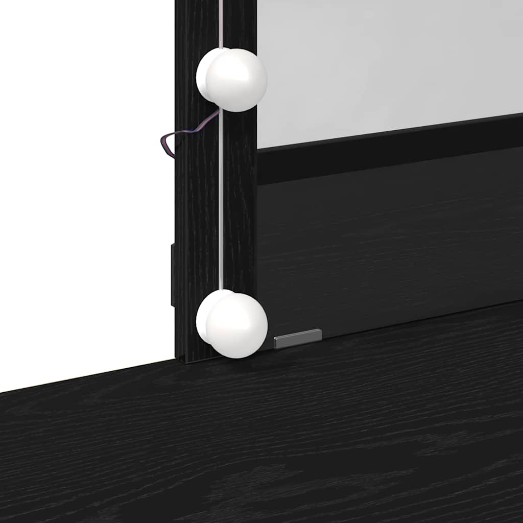 vidaXL Toaletka Czarny Dąb 100 x 40 x 130 cm Materiał drewnopochodny
