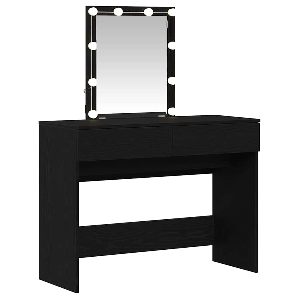 vidaXL Toaletka Czarny Dąb 100 x 40 x 130 cm Materiał drewnopochodny