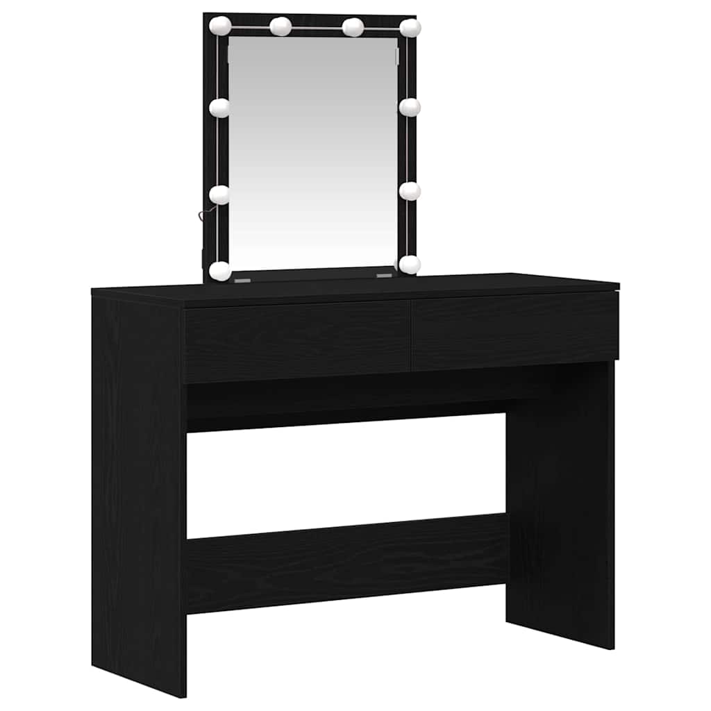 vidaXL Toaletka Czarny Dąb 100 x 40 x 130 cm Materiał drewnopochodny