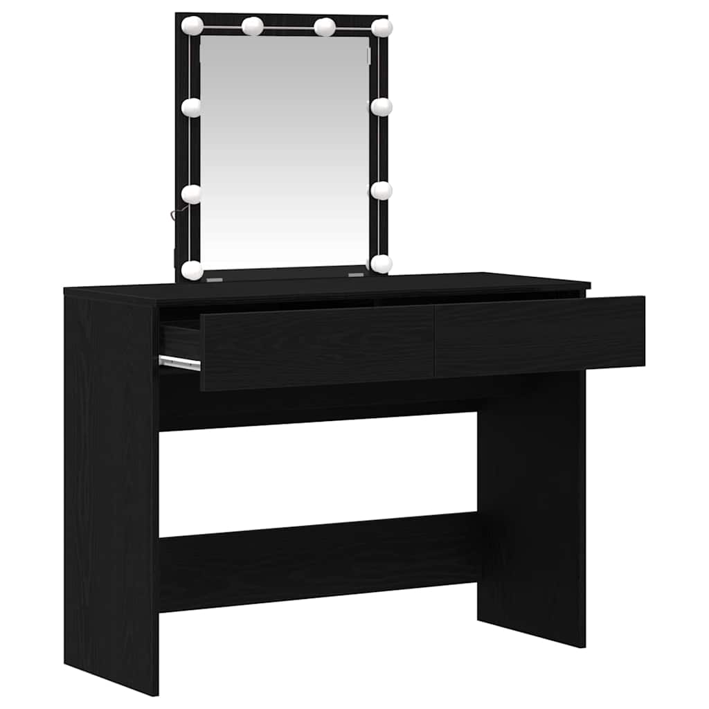 vidaXL Toaletka Czarny Dąb 100 x 40 x 130 cm Materiał drewnopochodny